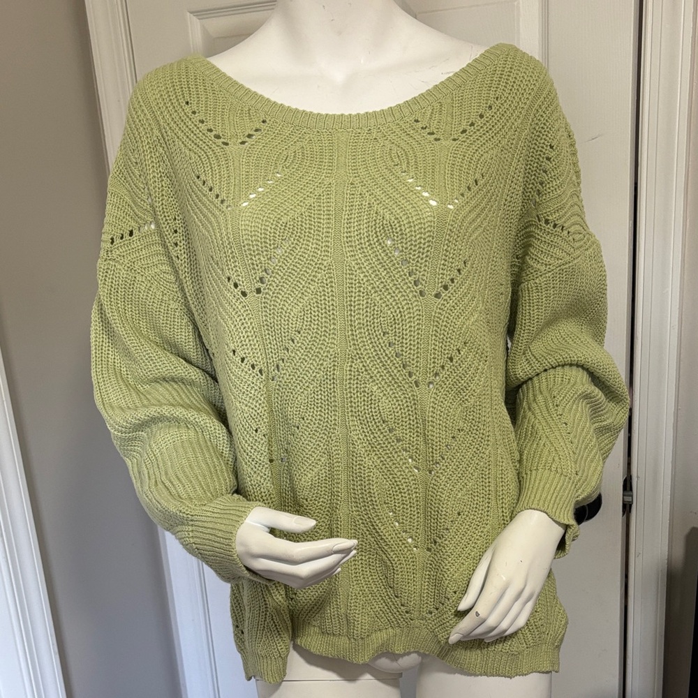Miracle Sage Green Knit Crew Neck Sweater